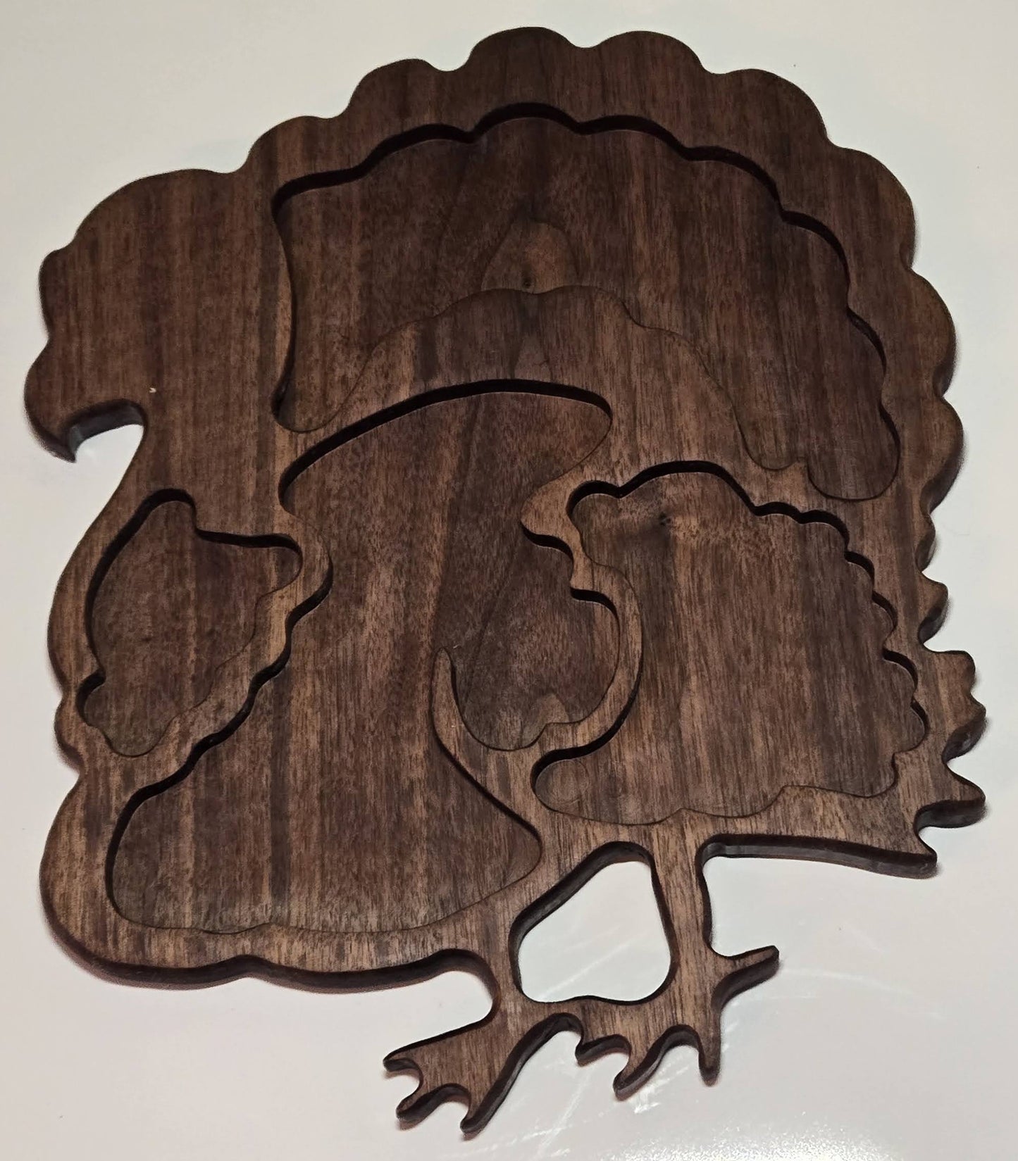 Carved Turkey Charcuterie/Serving Board — Handmade in America (Oak or Walnut)